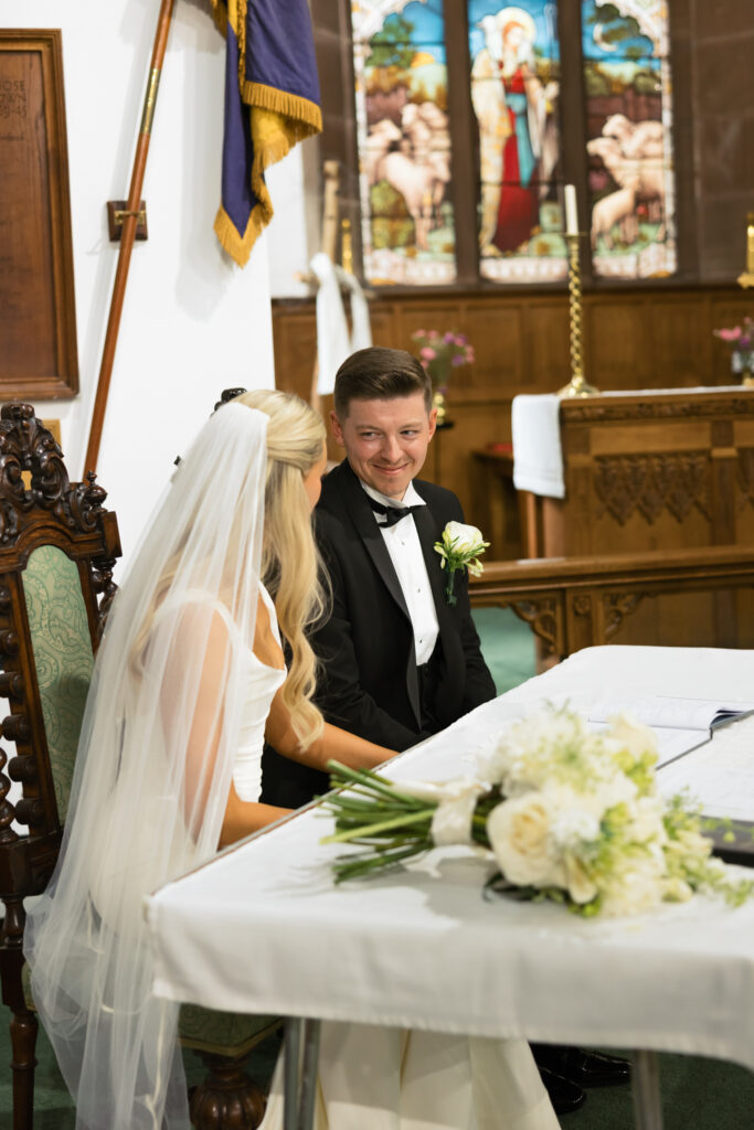 Intimate church wedding ceremony in Liverpool (St Anne's Church) – modern Gen Z couple captured in editorial style