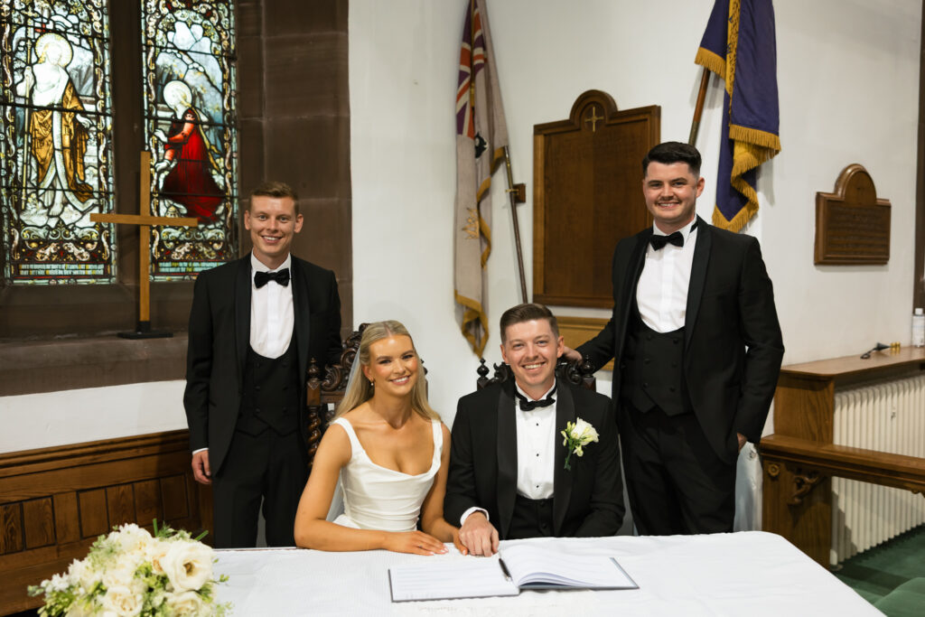 Intimate church wedding ceremony in Liverpool (St Anne's Church) – modern Gen Z couple captured in editorial style