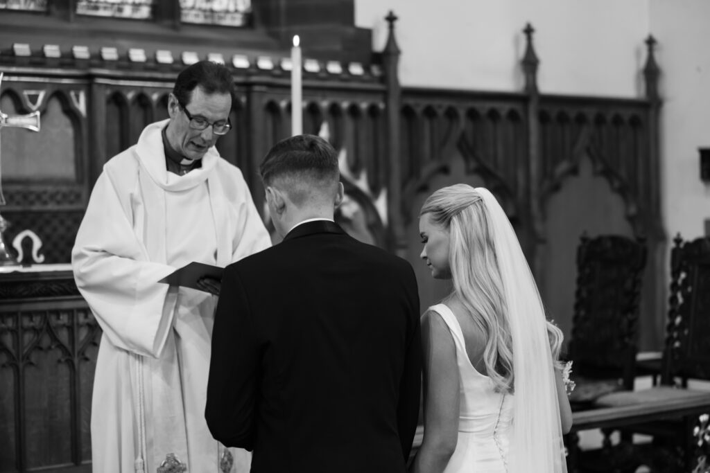 Intimate church wedding ceremony in Liverpool (St Anne's Church) – modern Gen Z couple captured in editorial style