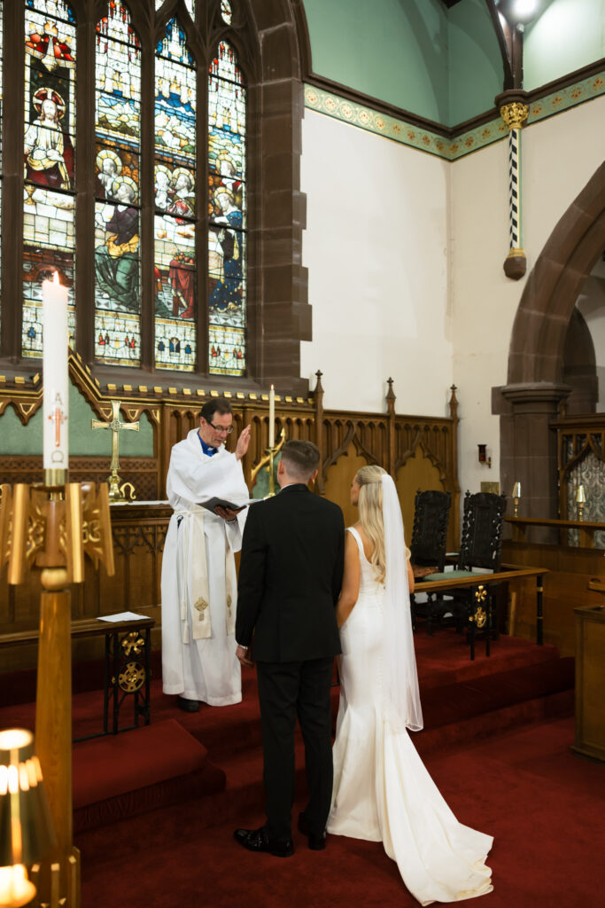 Intimate church wedding ceremony in Liverpool (St Anne's Church) – modern Gen Z couple captured in editorial style