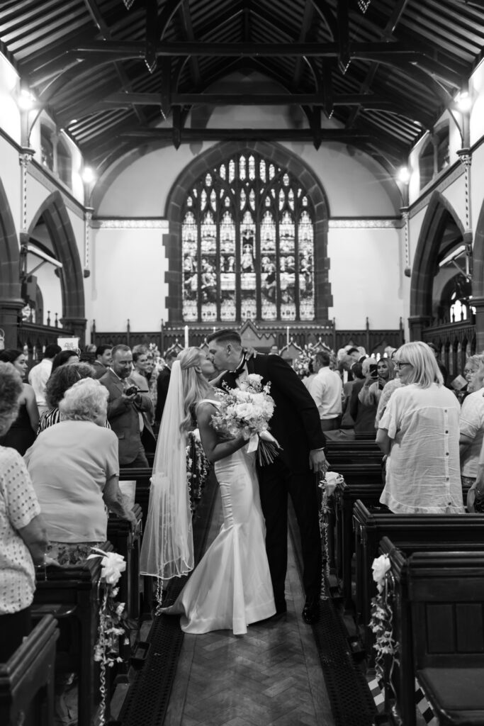 Intimate church wedding ceremony in Liverpool (St Anne's Church) – modern Gen Z couple captured in editorial style