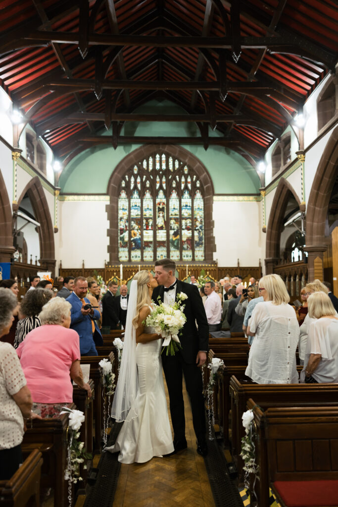 Intimate church wedding ceremony in Liverpool (St Anne's Church) – modern Gen Z couple captured in editorial style