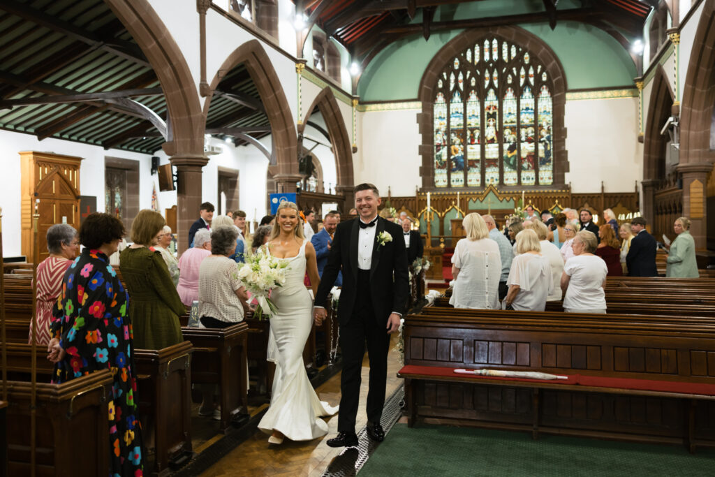 Intimate church wedding ceremony in Liverpool (St Anne's Church) – modern Gen Z couple captured in editorial style