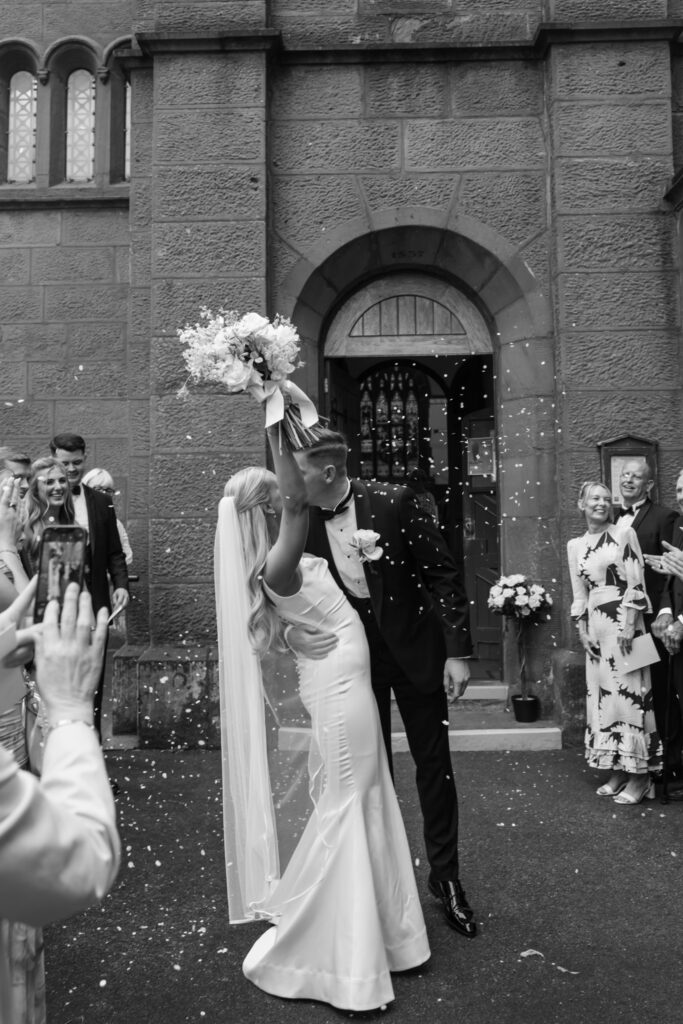Intimate church wedding ceremony in Liverpool (St Anne's Church) – modern Gen Z couple captured in editorial style