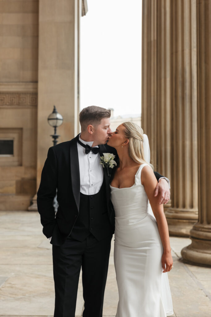 Modern Gen Z couple wedding portraits at St George’s Hall Liverpool – editorial and fashion-forward photography by Ivana King