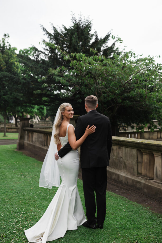 Modern Gen Z couple wedding portraits at St George’s Hall Liverpool – editorial and fashion-forward photography by Ivana King