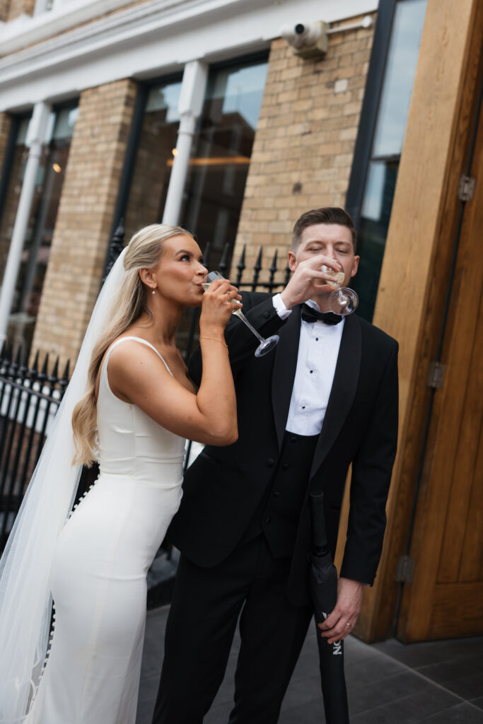 Modern Gen Z couple weddings reception at Hope Street Hotel in Liverpool – editorial and fashion-forward photography by Ivana King