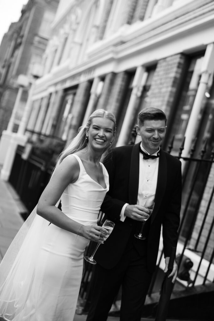 Modern Gen Z couple weddings reception at Hope Street Hotel in Liverpool – editorial and fashion-forward photography by Ivana King