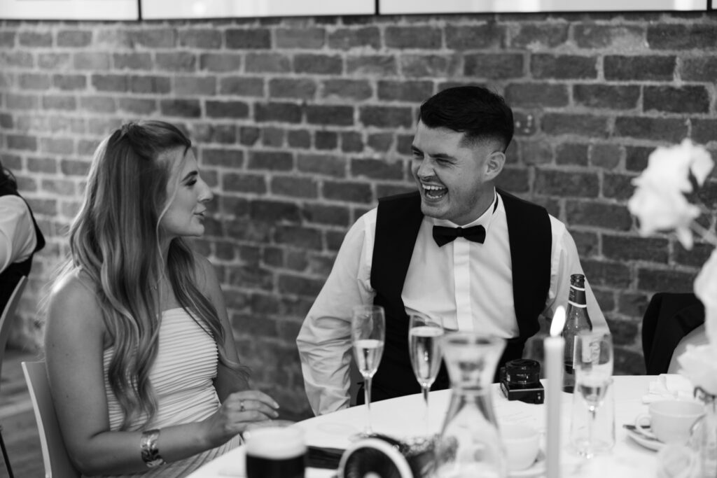 Modern Gen Z couple weddings reception at Hope Street Hotel in Liverpool – editorial and fashion-forward photography by Ivana King
