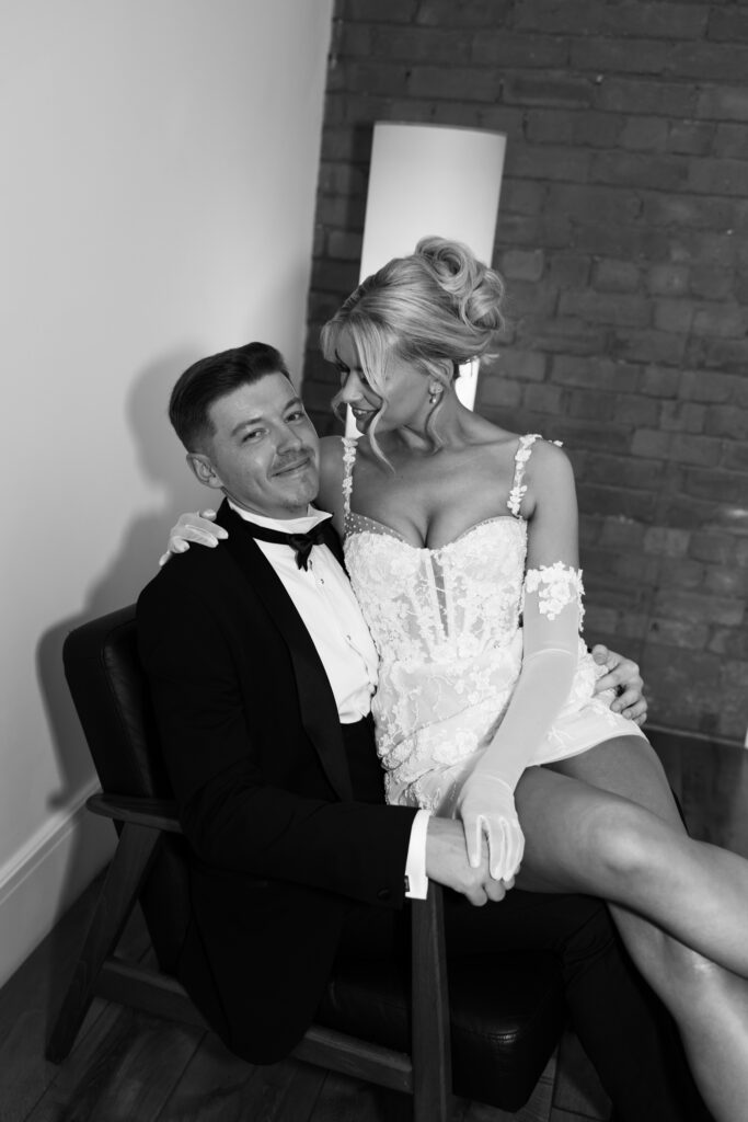 Modern Gen Z couple weddings reception at Hope Street Hotel in Liverpool – editorial and fashion-forward photography by Ivana King