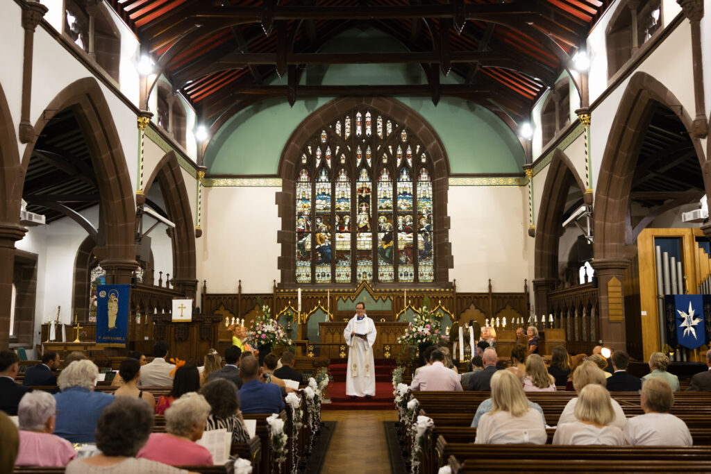Intimate church wedding ceremony in Liverpool (St Anne's Church) – modern Gen Z couple captured in editorial style