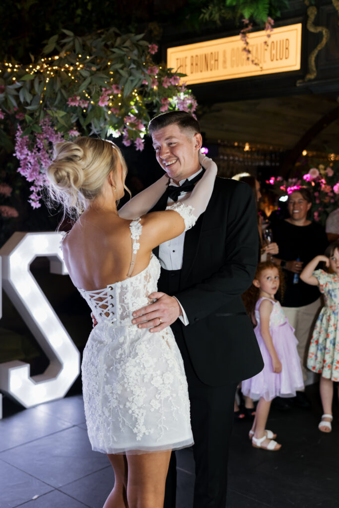 Modern Gen Z couple weddings reception at Brunch and Cocktail Club in Liverpool – editorial and fashion-forward photography by Ivana King