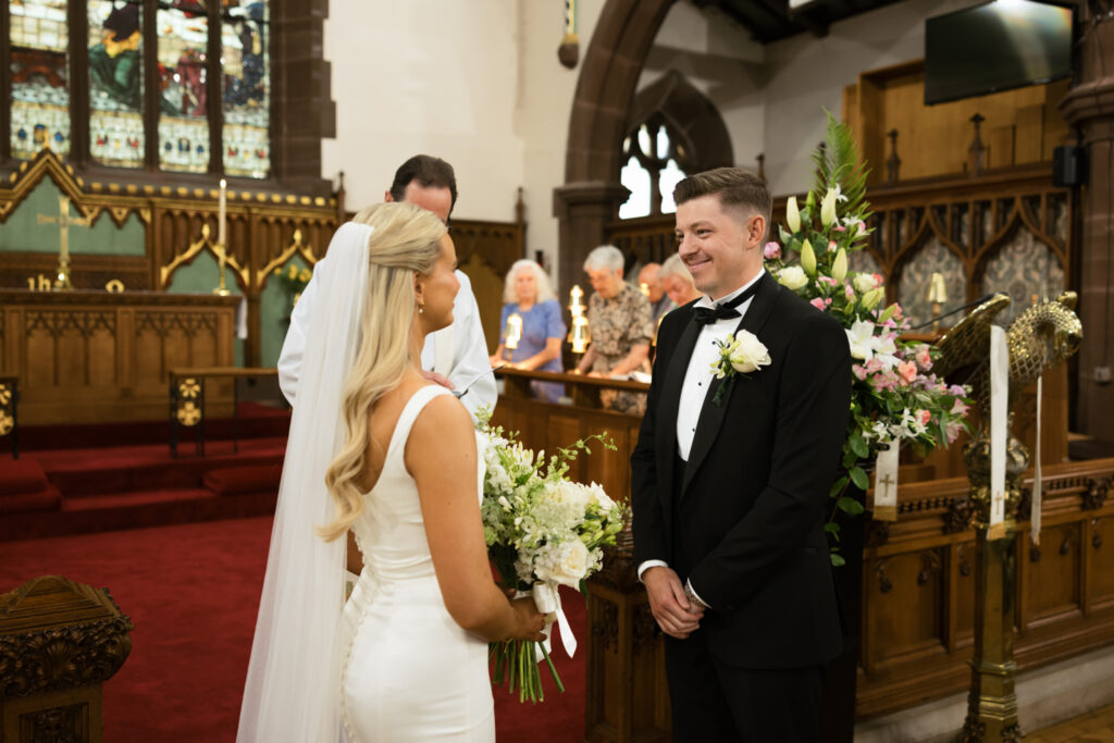 Intimate church wedding ceremony in Liverpool (St Anne's Church) – modern Gen Z couple captured in editorial style