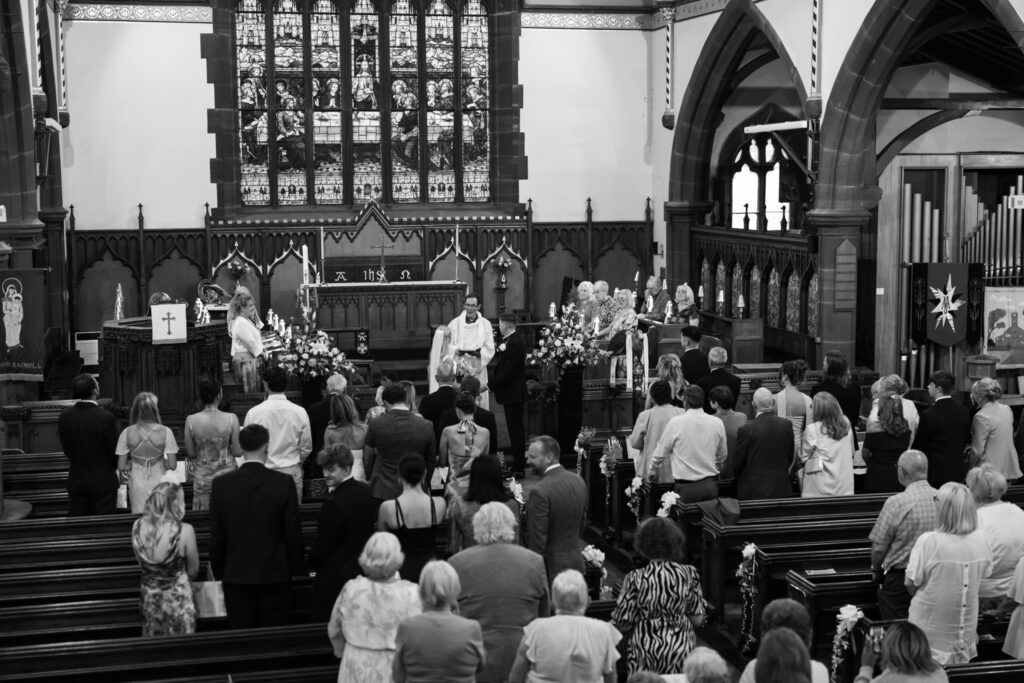 Intimate church wedding ceremony in Liverpool (St Anne's Church) – modern Gen Z couple captured in editorial style