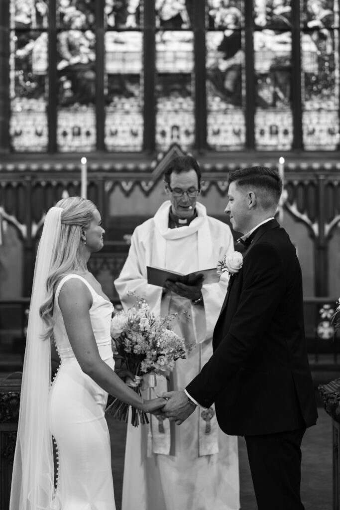 Intimate church wedding ceremony in Liverpool (St Anne's Church) – modern Gen Z couple captured in editorial style