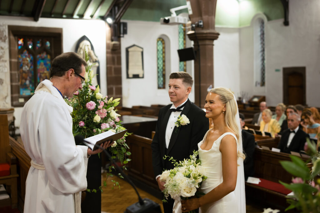 Intimate church wedding ceremony in Liverpool (St Anne's Church) – modern Gen Z couple captured in editorial style