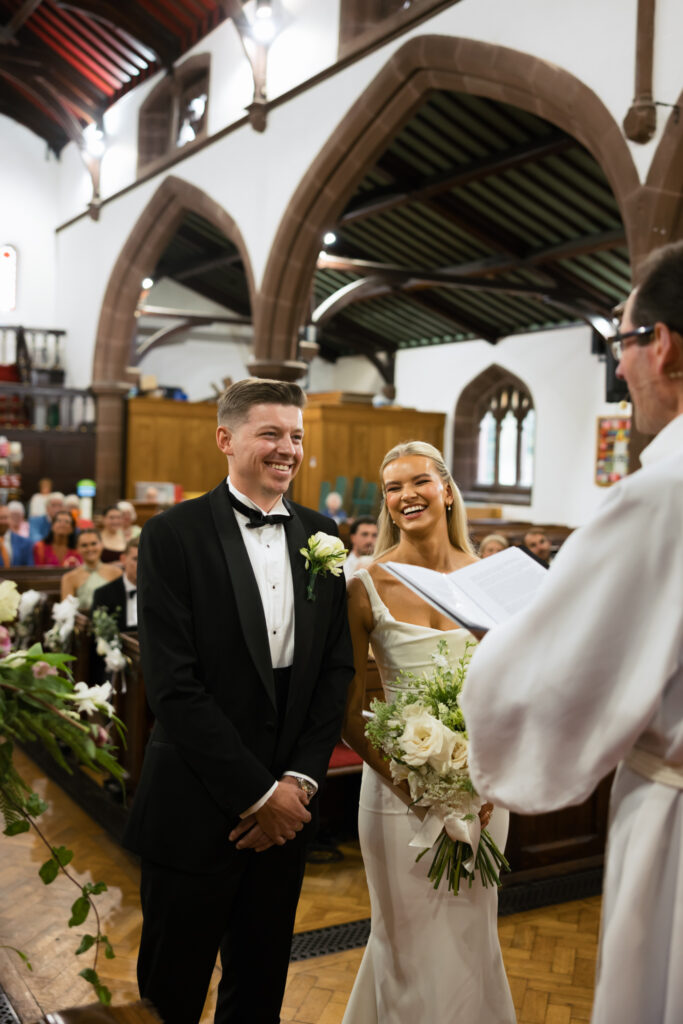 Intimate church wedding ceremony in Liverpool (St Anne's Church) – modern Gen Z couple captured in editorial style