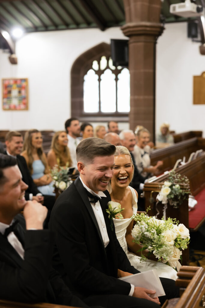 Intimate church wedding ceremony in Liverpool (St Anne's Church) – modern Gen Z couple captured in editorial style