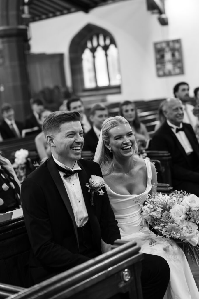 Intimate church wedding ceremony in Liverpool (St Anne's Church) – modern Gen Z couple captured in editorial style
