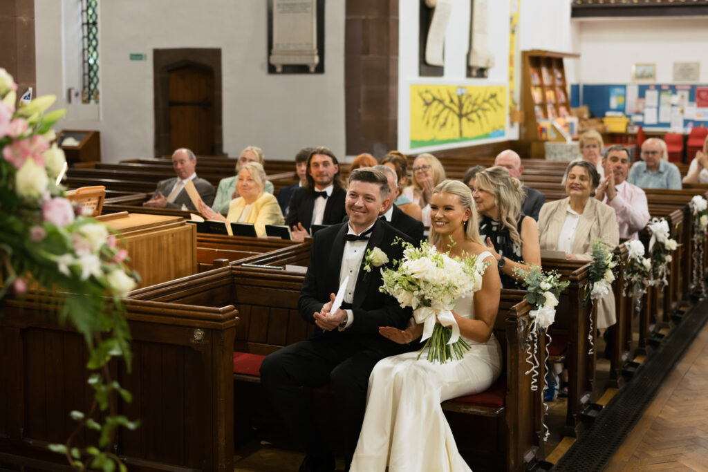 Intimate church wedding ceremony in Liverpool (St Anne's Church) – modern Gen Z couple captured in editorial style