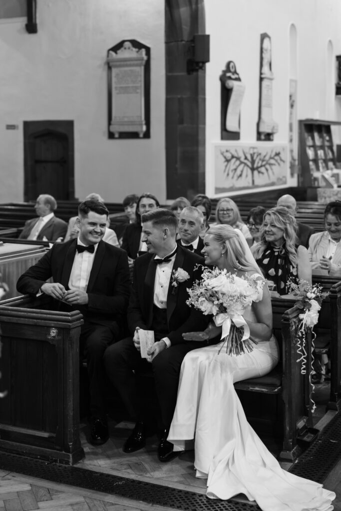 Intimate church wedding ceremony in Liverpool (St Anne's Church) – modern Gen Z couple captured in editorial style