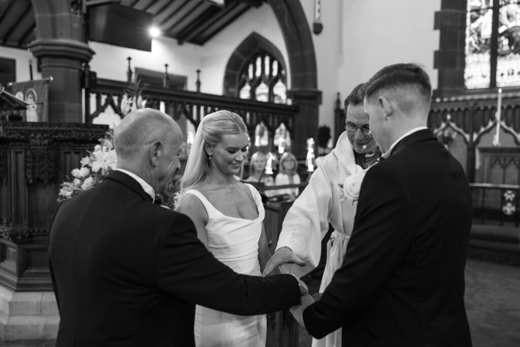 Intimate church wedding ceremony in Liverpool (St Anne's Church) – modern Gen Z couple captured in editorial style