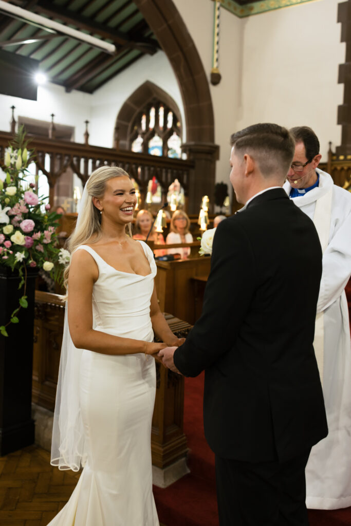 Intimate church wedding ceremony in Liverpool (St Anne's Church) – modern Gen Z couple captured in editorial style