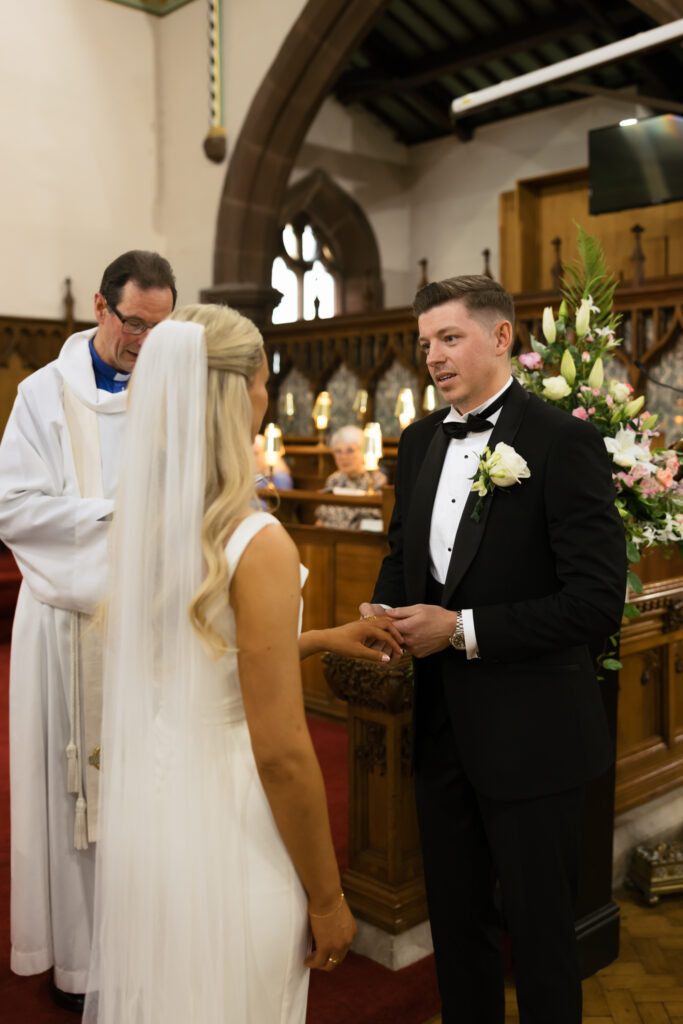 Intimate church wedding ceremony in Liverpool (St Anne's Church) – modern Gen Z couple captured in editorial style