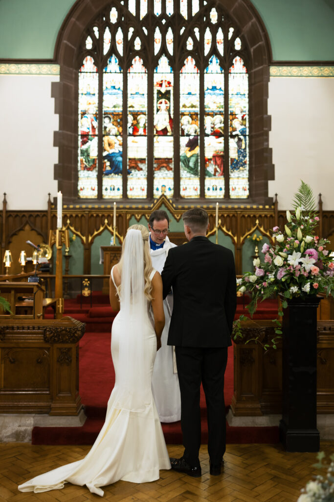 Intimate church wedding ceremony in Liverpool (St Anne's Church) – modern Gen Z couple captured in editorial style