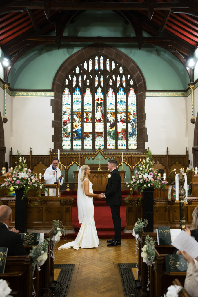 Intimate church wedding ceremony in Liverpool (St Anne's Church) – modern Gen Z couple captured in editorial style