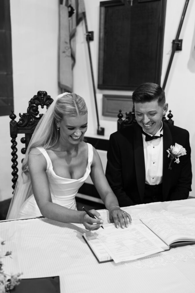 Intimate church wedding ceremony in Liverpool (St Anne's Church) – modern Gen Z couple captured in editorial style