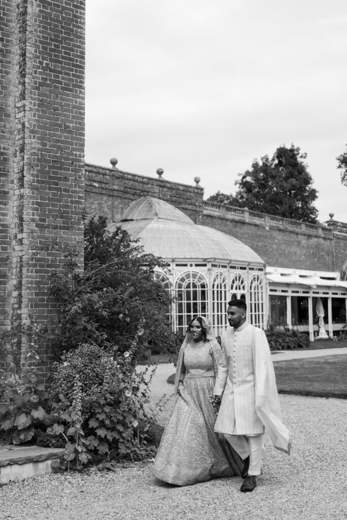 Editorial Wedding Photographer, Luxury Wedding at Avington Estate Park South London UK, Asian Indian First Look