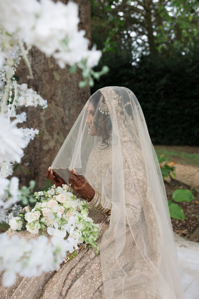 Editorial Wedding Photographer, Luxury Wedding at Avington Estate Park South London UK, Asian Indian Ceremony