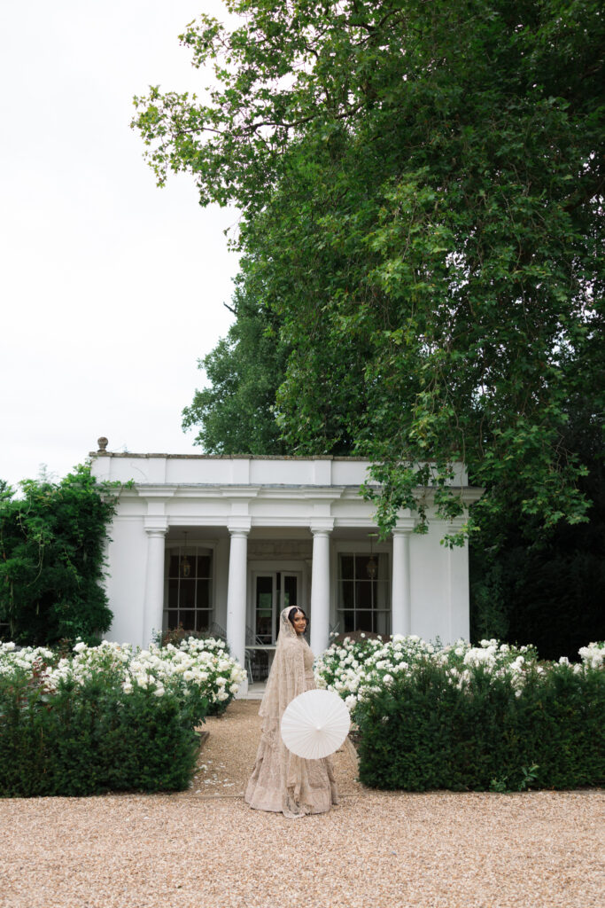 Editorial Wedding Photographer, Luxury Wedding at Avington Estate Park South London UK, Asian Indian Bridal Portraits