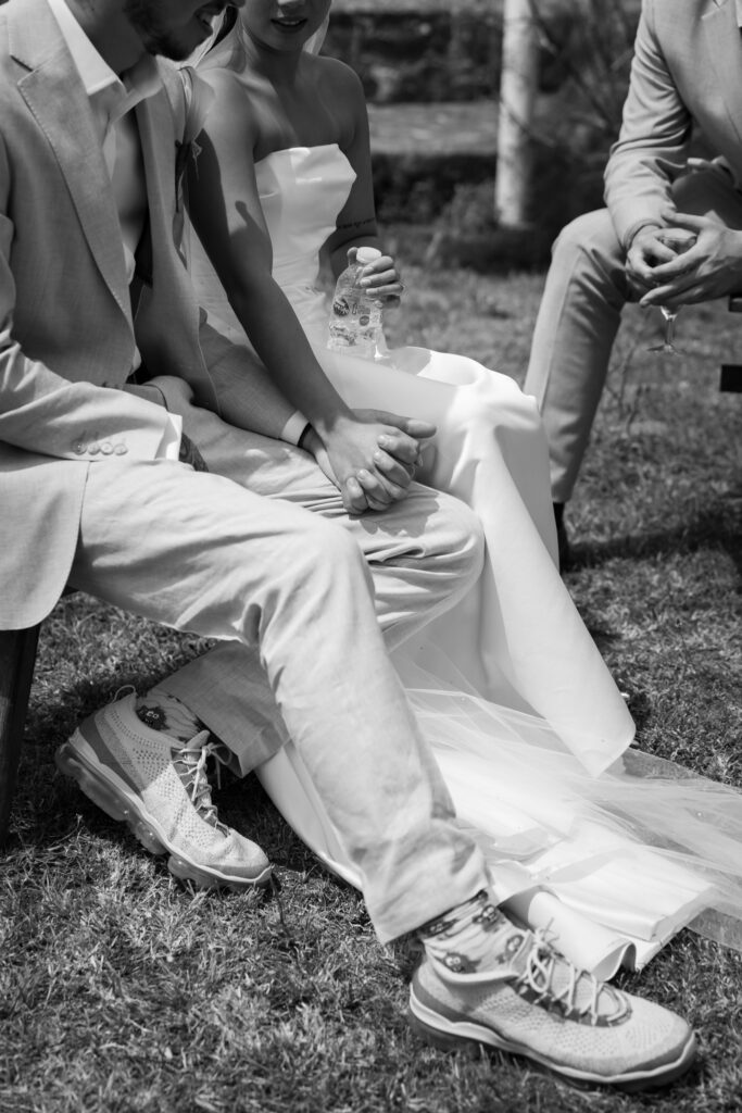 editorial wedding photographer at Gorey castle month Orgueil castle jersey Channel Islands, welcome drinks and cocktail hour