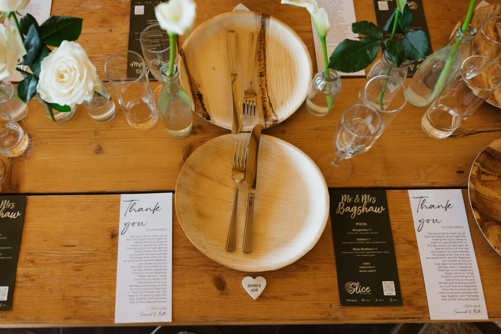 editorial wedding photographer at Gorey castle month Orgueil castle jersey Channel Islands, wedding breakfast detail shots, tipi reception