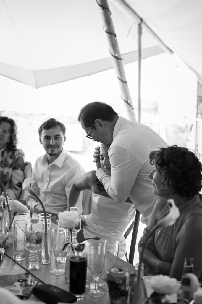 editorial wedding photographer at Gorey castle month Orgueil castle jersey Channel Islands, wedding breakfast detail shots, tipi reception, asian bride from Hong Kong, British groom, speeches