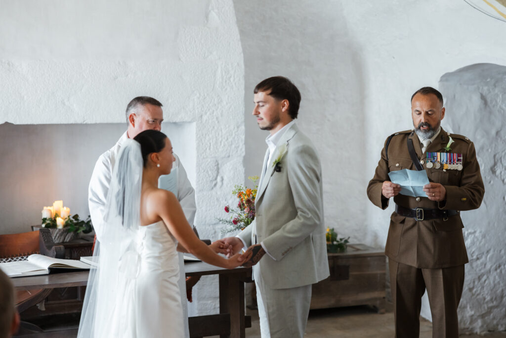 editorial wedding photos at Gorey castle month Orgueil castle jersey Channel Islands, church ceremony, storytelling, candid, documentary, editorial