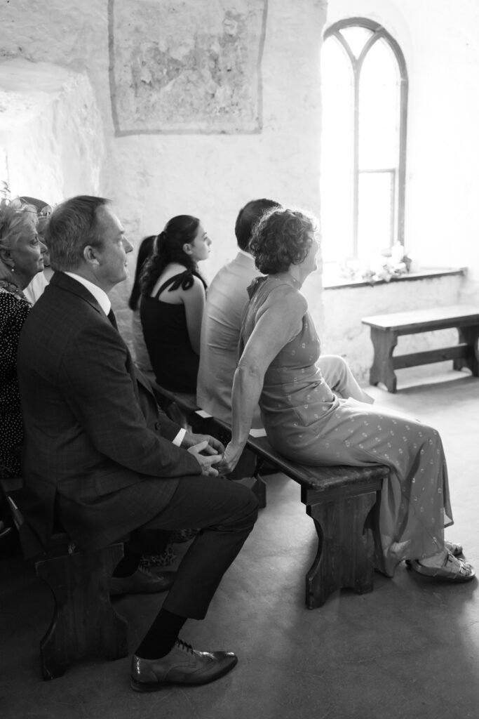editorial wedding photos at Gorey castle month Orgueil castle jersey Channel Islands, church ceremony, storytelling, candid, documentary, editorial